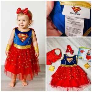 Dc Supergirl Toddler Halloween Cosplay Kids Costume Child’s Size 2T